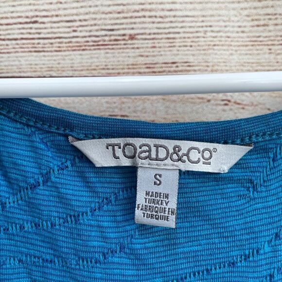 TOAD & CO SAMBA WAVE TEXTURED TANK DRESS IN TURQUOISE - Picture 4 of 5